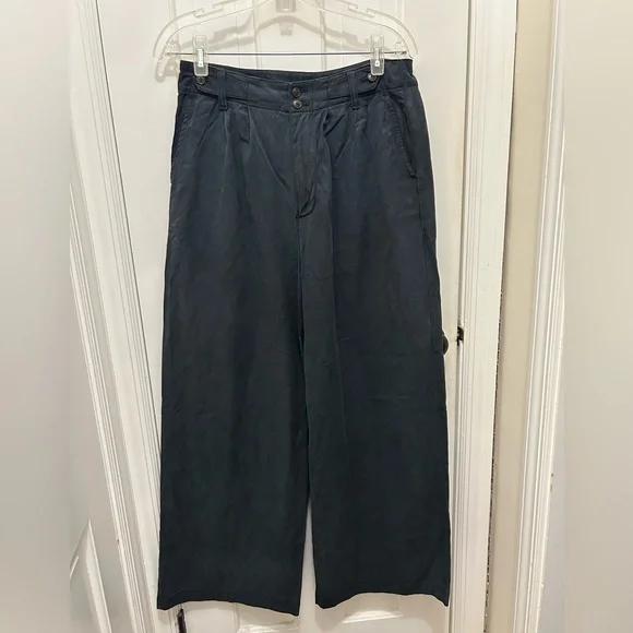 MADEWELL THE HARLOW WIDE LEG PANT BLACK SIZE 6 - Picture 2 of 12